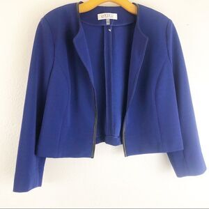 Kasper Galaxy Purple Black line hem Blazer size 12. NWT